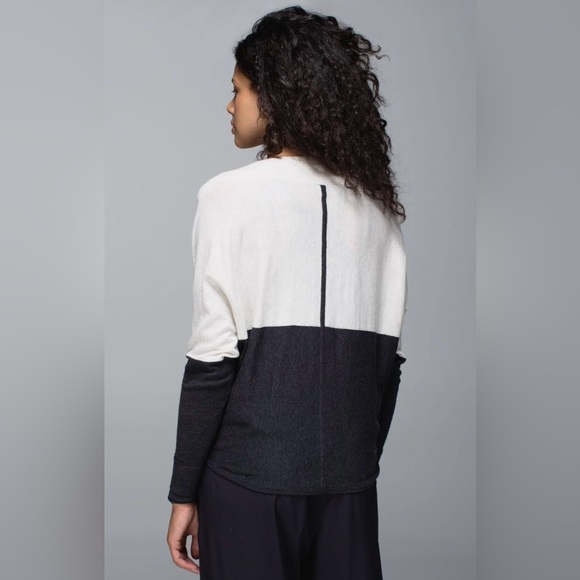 Lululemon After Class Cardigan Heathered Beige & Black Size 4 - Picture 2 of 16